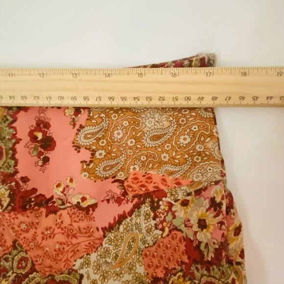 SUNNY LEIGH 100% Silk Chiffon Flared Skirt Lined Multicolor Sz 12 - Picture 6 of 10